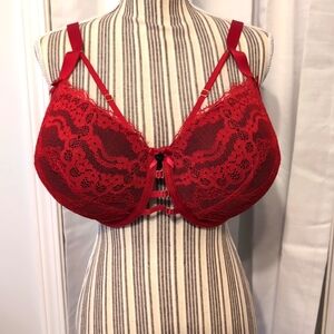 Lane Bryant Cacique 44DDD Boost Balconette R D Lace Wired Push-up‎ Bra